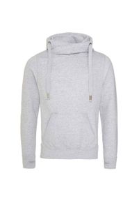 AWDIS - Wrzosowa Bluza Z Kapturem Z Krzyżem Unisex Dla Dorosłych. Typ kołnierza: kaptur. Kolor: szary