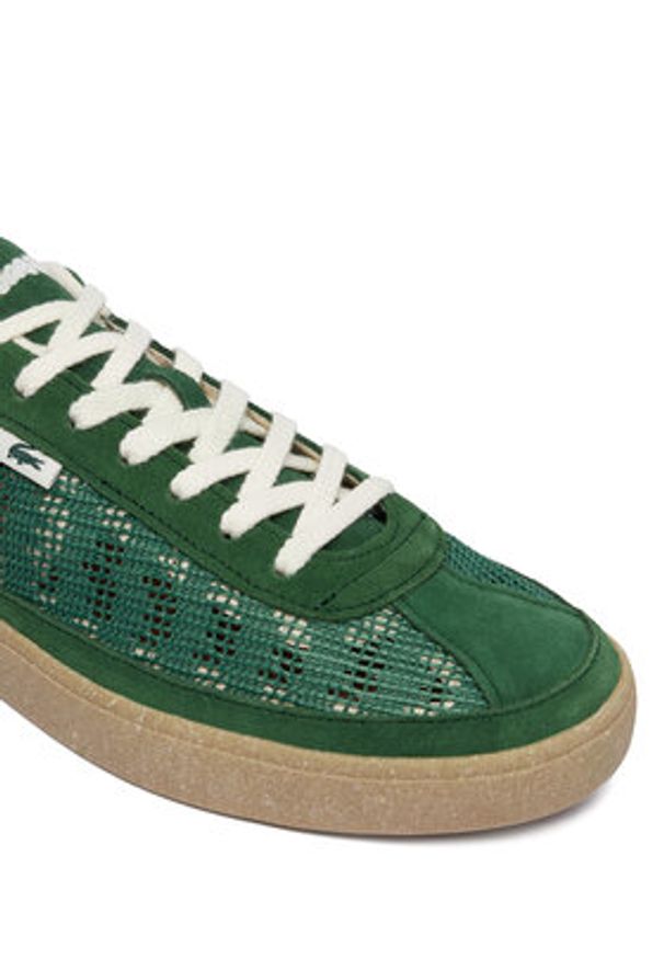Lacoste Sneakersy Baseshot Lite 51SMA0110 Zielony ciemny. Kolor: zielony. Materiał: materiał