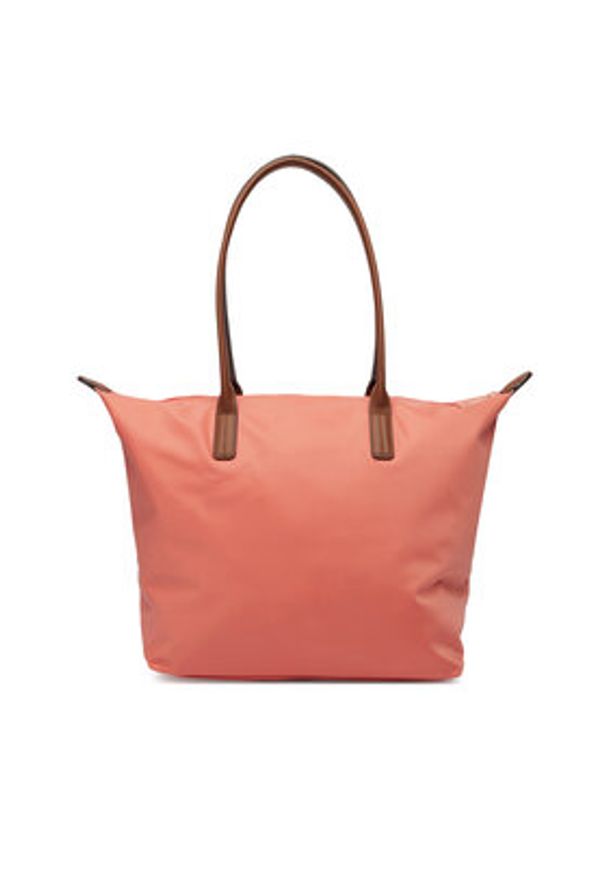 TOMMY HILFIGER - Tommy Hilfiger Torebka Popette Tote AW0AW17711 Koralowy. Kolor: pomarańczowy
