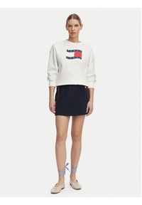 Tommy Jeans Bluza Wavy Flag DW0DW22742 Biały Boxy Fit. Kolor: biały. Materiał: bawełna #2