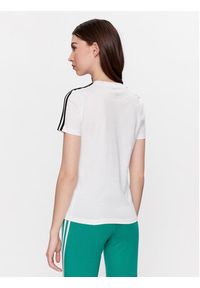 Adidas - adidas T-Shirt Essentials Slim 3-Stripes T-Shirt GL0783 Biały Slim Fit. Kolor: biały. Materiał: bawełna #3