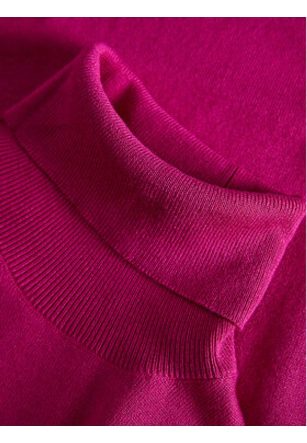 JJXX Golf Ada 12258813 Różowy Slim Fit. Typ kołnierza: golf. Kolor: różowy. Materiał: wiskoza