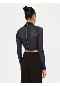 BARDOT Bluzka 55001TB2 Granatowy Slim Fit. Kolor: niebieski. Materiał: syntetyk #4
