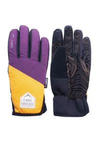 Rękawice narciarskie damskie Elbrus Pointe Wo's - fioletowo-żołte, Rozmiar L/XL. Kolor: fioletowy. Materiał: poliester, polar, materiał, nylon. Sezon: zima. Sport: narciarstwo #1