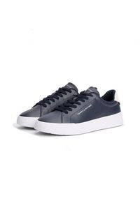 TOMMY HILFIGER - Tenisówki Tommy Hilfiger Model Fm0fm05367 Kolor Niebieski. Kolor: niebieski. Materiał: skóra, tkanina