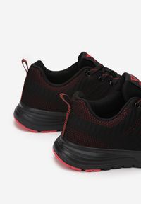 Born2be - Czarno-Czerwone Buty Sportowe Nesiche. Nosek buta: okrągły. Zapięcie: sznurówki. Kolor: czarny. Materiał: materiał. Sport: wspinaczka #2