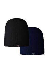 ELPLAYER - Zestaw 2 czapek zimowych HATY - niebieska/czarna. Kolor: niebieski, wielokolorowy, czarny. Materiał: akryl. Sezon: zima #1