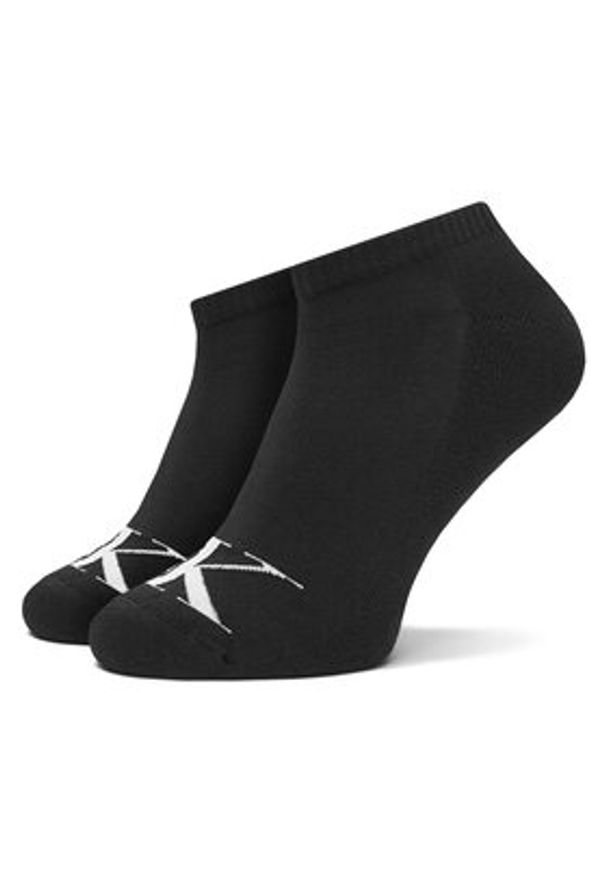 Calvin Klein Zestaw 2 par niskich skarpet męskich 701228807 Czarny. Kolor: czarny. Materiał: materiał, bawełna