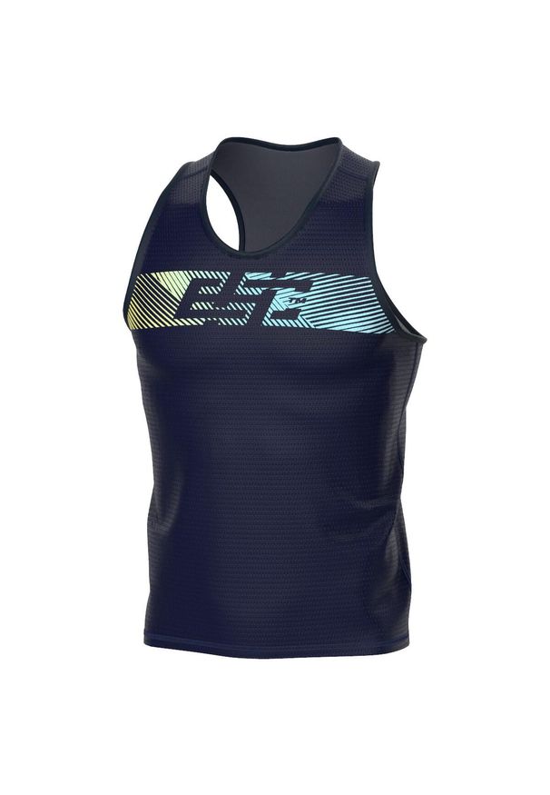 Koszulka sportowa bez rękawów męska Tank top EXTREME HOBBY PRISM. Kolor: niebieski. Materiał: elastan, poliester. Długość rękawa: bez rękawów. Styl: sportowy