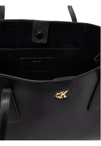 Calvin Klein Torebka Ck Snap Large Tote LV04F3502G Czarny. Kolor: czarny. Materiał: skórzane #3