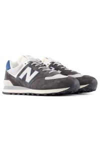 New Balance U574NVE Sneakersy męskie. Okazja: na co dzień. Kolor: szary. Materiał: guma, zamsz. Szerokość cholewki: normalna. Sezon: lato. Model: New Balance 574 #4
