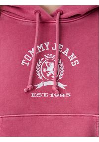 Tommy Jeans Bluza Varsity DW0DW20311 Różowy Boxy Fit. Kolor: różowy. Materiał: bawełna