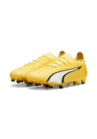 Buty piłkarskie Puma Ultra Ultimate FG/AG. Kolor: biały, wielokolorowy, czarny, żółty. Sport: piłka nożna #1