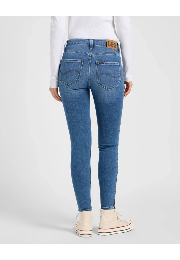 Lee - DAMSKIE SPODNIE LEE SCARLETT HIGH ZIP BLUE BUZZ 112370946