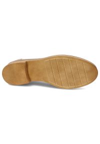 Beżowe Półbuty Nessi Wygodne Skórzane Buty Damskie. Kolor: beżowy. Materiał: skóra. Szerokość cholewki: normalna #5