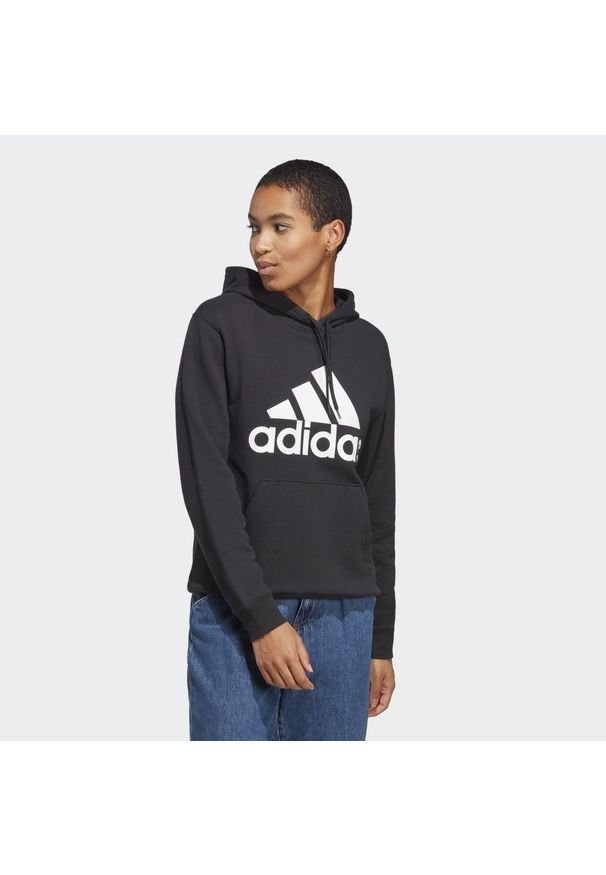 Adidas - Essentials Big Logo Regular French Terry Hoodie. Kolor: biały, wielokolorowy, czarny