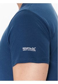 Regatta T-Shirt Breezed III RMT273 Granatowy Regular Fit. Kolor: niebieski. Materiał: bawełna