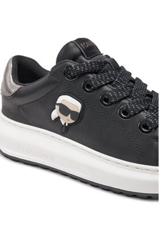 Karl Lagerfeld - KARL LAGERFELD Sneakersy KL67530 Czarny. Kolor: czarny. Materiał: skóra