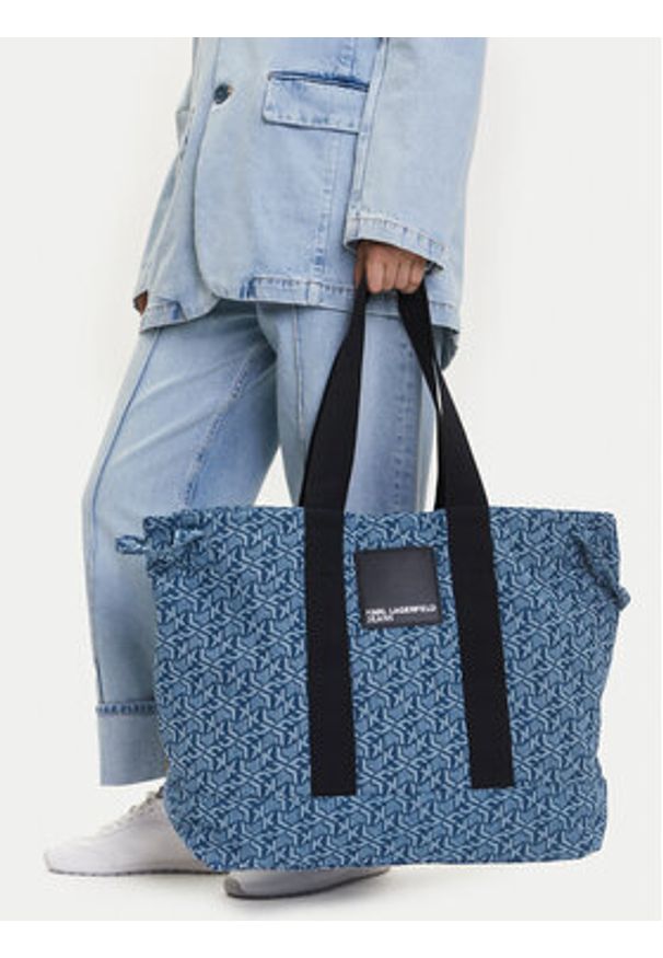 Karl Lagerfeld Jeans Torebka A2W50005 Niebieski. Kolor: niebieski