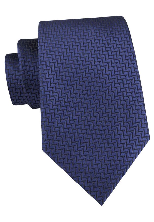 Męski Krawat Alties - Granatowy Kolor, Delikatna Faktura Tkaniny. Kolor: niebieski. Materiał: tkanina. Styl: wizytowy, elegancki