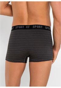 bonprix - Bokserki o dopasowanym kroju z bawełną (3 pary). Kolor: czarny, czerwony. Materiał: bawełna. Wzór: nadruk, paski, gładki #2