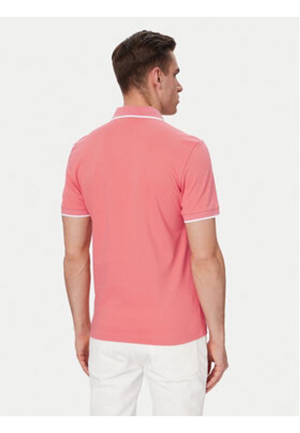 BOSS Polo Passertip 50507699 Czerwony jasny Slim Fit. Typ kołnierza: polo. Kolor: czerwony. Materiał: bawełna