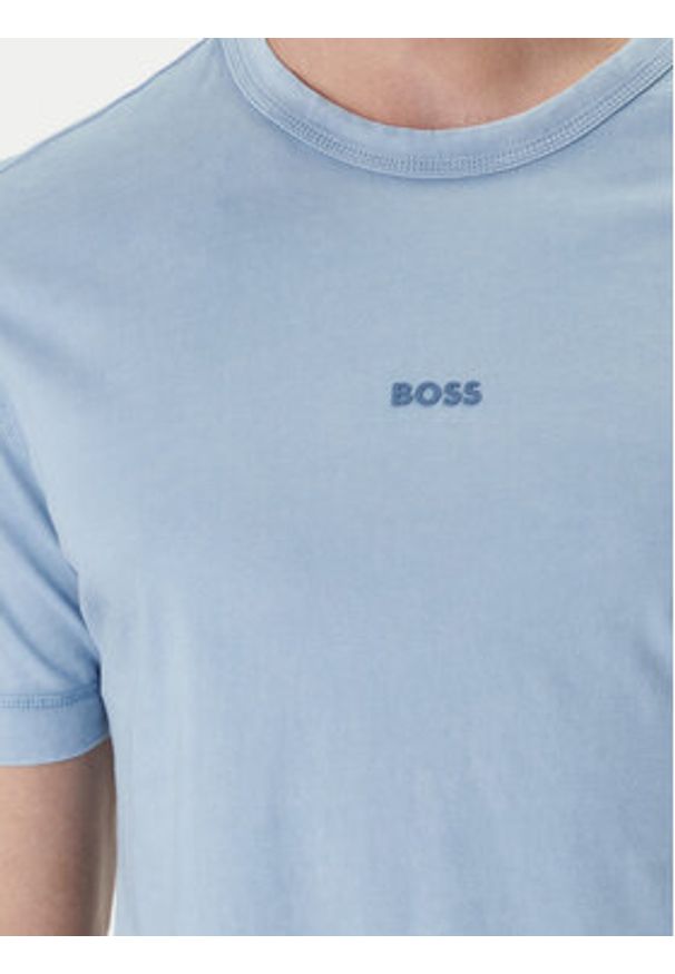 BOSS T-Shirt Tokks 50502173 Błękitny Regular Fit. Kolor: niebieski. Materiał: bawełna
