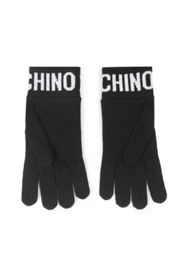 MOSCHINO Rękawiczki Damskie 65232 M2357 Czarny. Kolor: czarny. Materiał: materiał