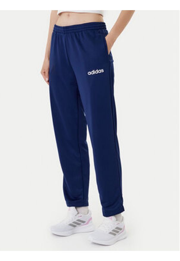 Adidas - adidas Dres Essentials Linear JD2696 Granatowy Slim Fit. Kolor: niebieski. Materiał: syntetyk