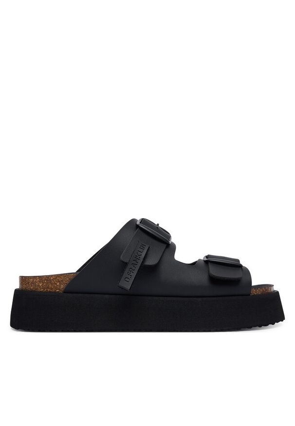 Klapki D.Franklin. Kolor: czarny