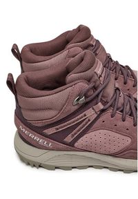 Merrell Sneakersy Wildwood Mid Ltr Wp J068104 Bordowy. Kolor: czerwony. Materiał: skóra, zamsz