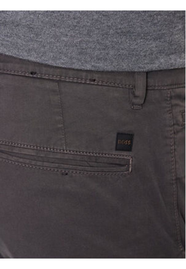 BOSS - Boss Spodnie materiałowe 50470813 Szary Slim Fit. Kolor: szary. Materiał: bawełna