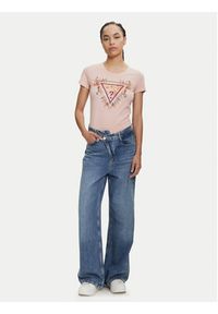 Guess T-Shirt W5YI08 J1314 Pomarańczowy Regular Fit. Kolor: pomarańczowy. Materiał: bawełna #4