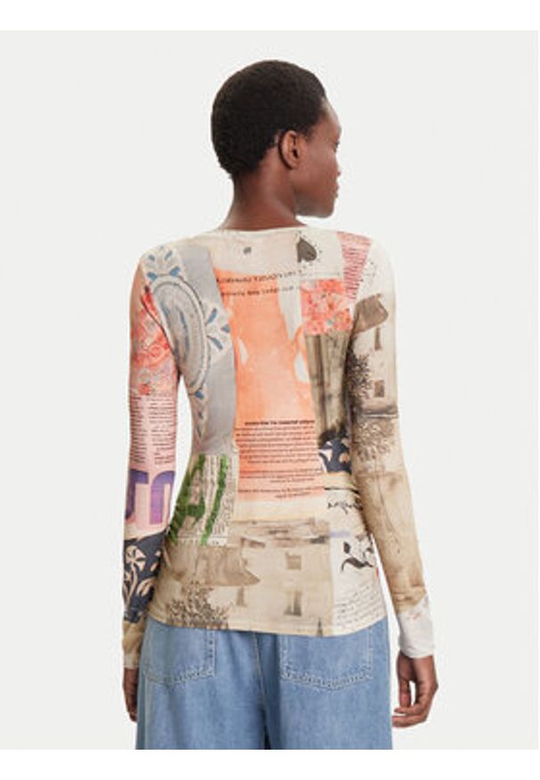 Desigual Bluzka Limbani 25WWTK33 Kolorowy Regular Fit. Materiał: wiskoza. Wzór: kolorowy