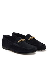 TOMMY HILFIGER - Tommy Hilfiger Mokasyny Th Chain Suede Loafer FW0FW09327 Granatowy. Kolor: niebieski. Materiał: zamsz, skóra #2