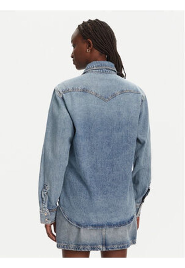 Liu Jo Koszula jeansowa UA5203 D4306 Niebieski Relaxed Fit. Kolor: niebieski. Materiał: bawełna, jeans