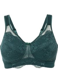 bonprix - Biustonosz odciążający bez fiszbinów z bawełny organicznej na wyściełanych ramiączkach. Kolor: zielony. Materiał: bawełna #1