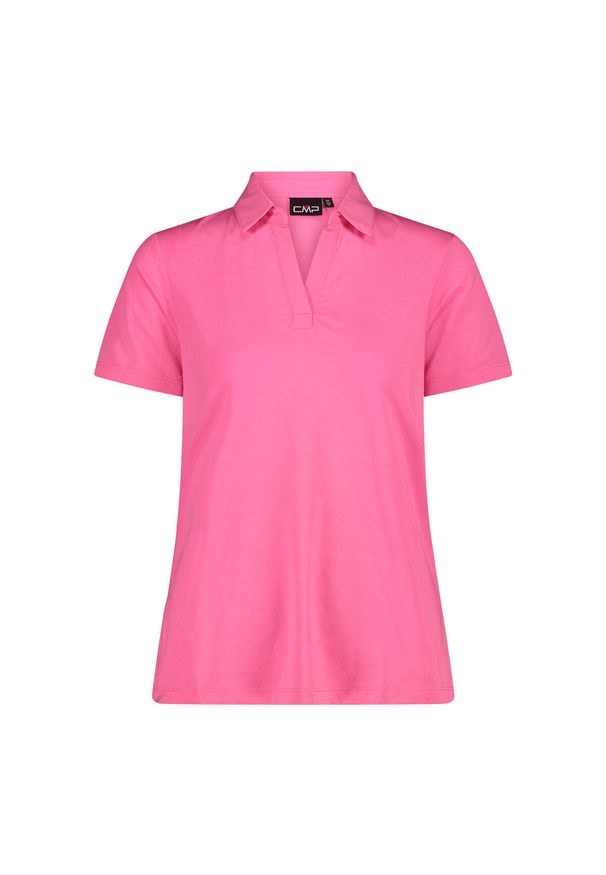 Damska koszulka polo CMP. Typ kołnierza: polo. Kolor: różowy