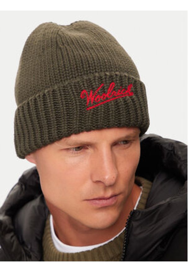 Woolrich Czapka CFWOAC0288MRUF0428 Zielony. Kolor: zielony. Materiał: materiał, wełna