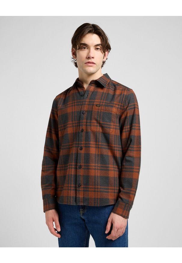 Lee - MESKA KOSZULA LEE LEESURE SHIRT COPPER FIELDS 112370560