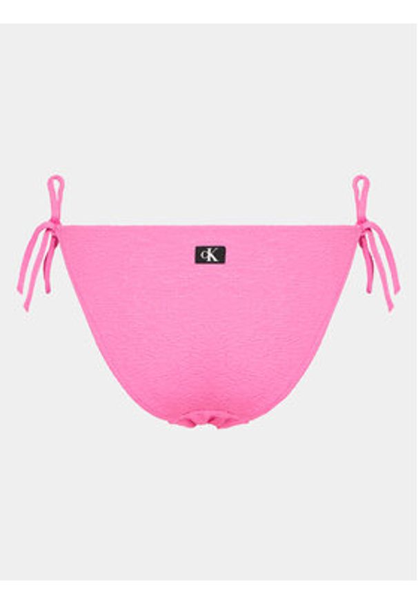 Calvin Klein Swimwear Dół od bikini KW0KW02398 Różowy. Kolor: różowy. Materiał: syntetyk
