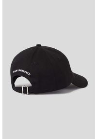 Karl Lagerfeld czapka z daszkiem bawełniana kolor czarny z aplikacją. Kolor: czarny. Materiał: bawełna. Wzór: aplikacja #5