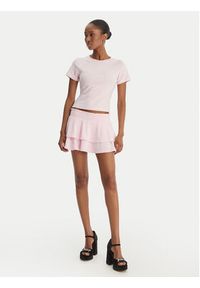Juicy Couture Spódnica mini Smocked Terry JCGGS126006 Różowy Regular Fit. Kolor: różowy. Materiał: bawełna #6