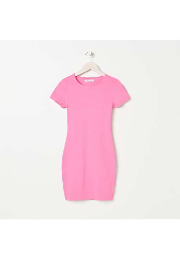 Sinsay - Sukienka mini - Różowy. Kolor: różowy. Długość: mini
