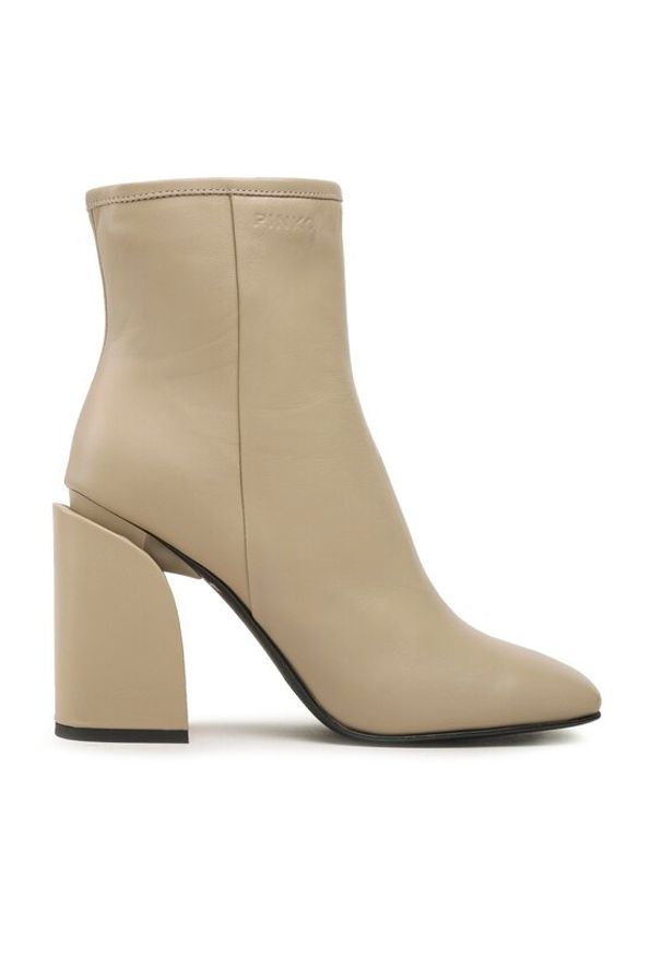 Pinko - PINKO Botki Tea Tronchetto PE 23 BLKS1 100664 A0N9 Beżowy. Kolor: beżowy. Materiał: skóra