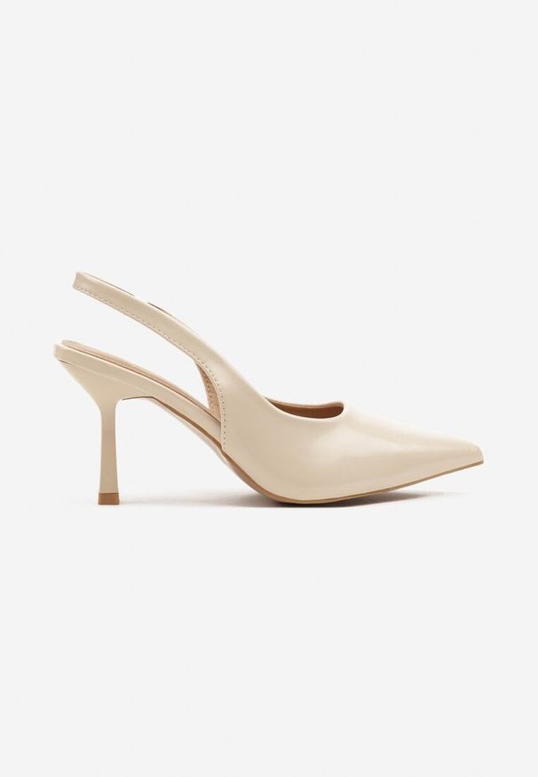 Renee - Jasnobeżowe Sandały na Szpilce Slingback Falithra. Okazja: na co dzień, na imprezę. Kolor: beżowy. Materiał: jeans. Sezon: lato. Obcas: na szpilce. Styl: klasyczny, casual