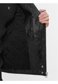 Calvin Klein Jeans Kurtka skórzana J30J323398 Czarny Oversize. Kolor: czarny. Materiał: skóra #4