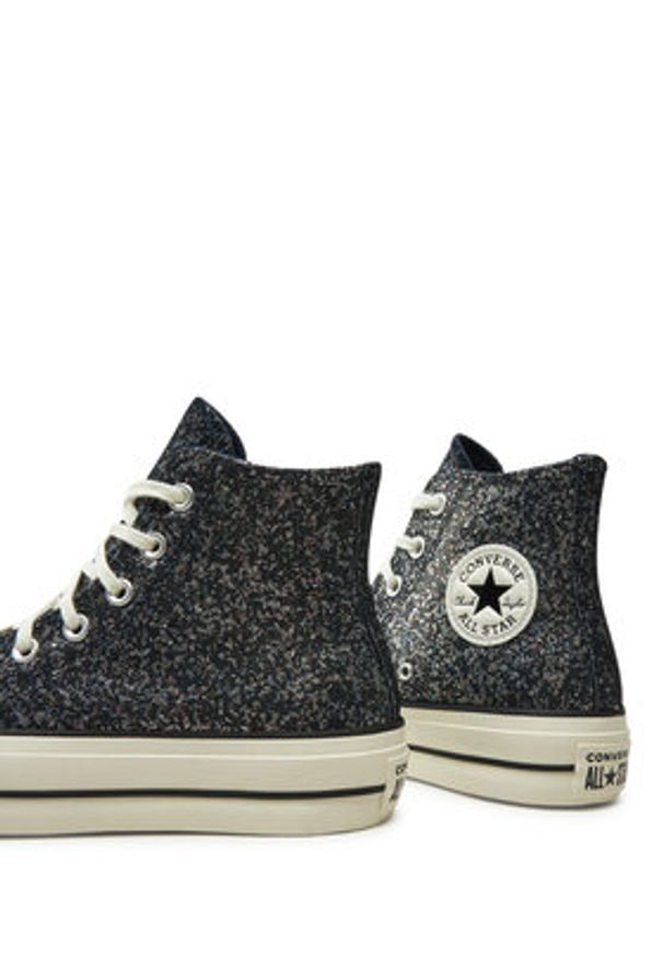 Converse Trampki Chuck Taylor All Star Lift Platform Glitter A09551C 401 Czarny. Kolor: czarny. Materiał: materiał. Obcas: na platformie
