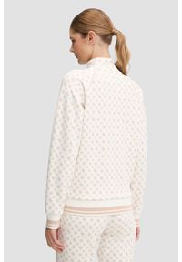 Guess - GUESS Kremowa rozpinana bluza damska w monogram Aggie, Rozmiar S. Okazja: na co dzień. Kolor: beżowy. Styl: elegancki, casual, sportowy #3