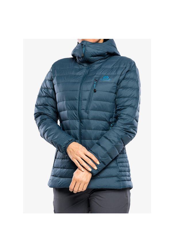 MOUNTAIN EQUIPMENT - Kurtka puchowa damska Mountain Equipment Earthrise Hooded Jacket. Kolor: zielony. Materiał: puch. Sezon: zima. Sport: narciarstwo